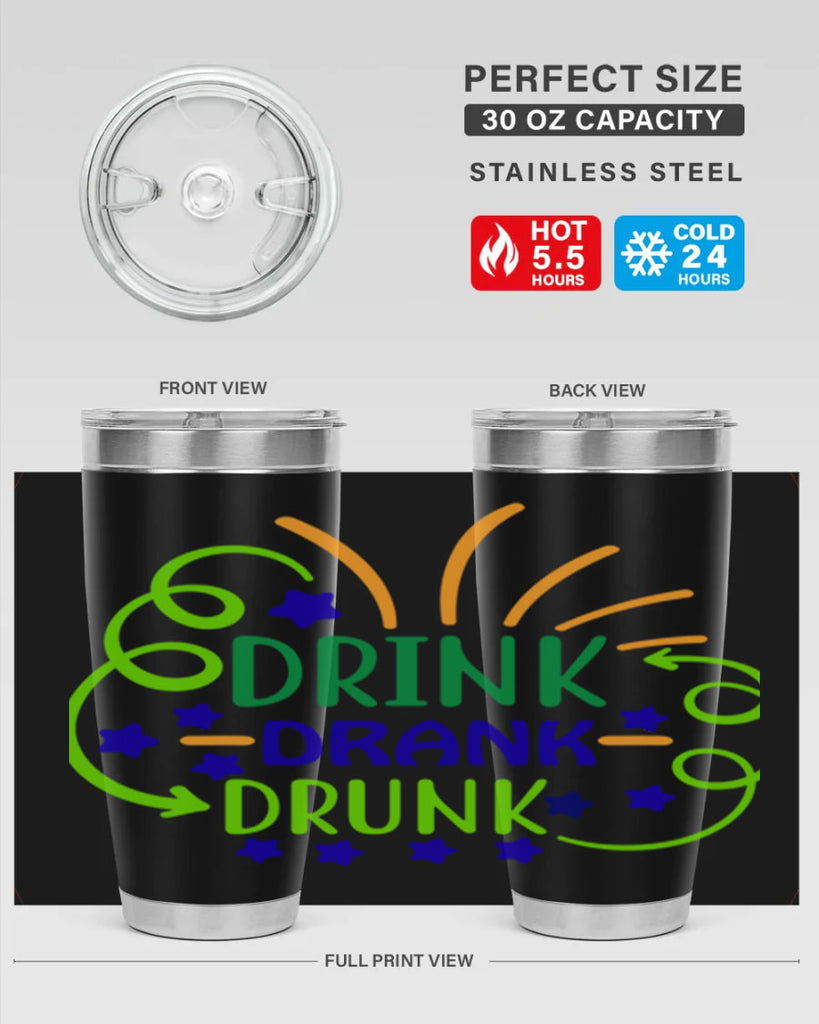 drink drank drunk 23#- mardi gras- Tumbler