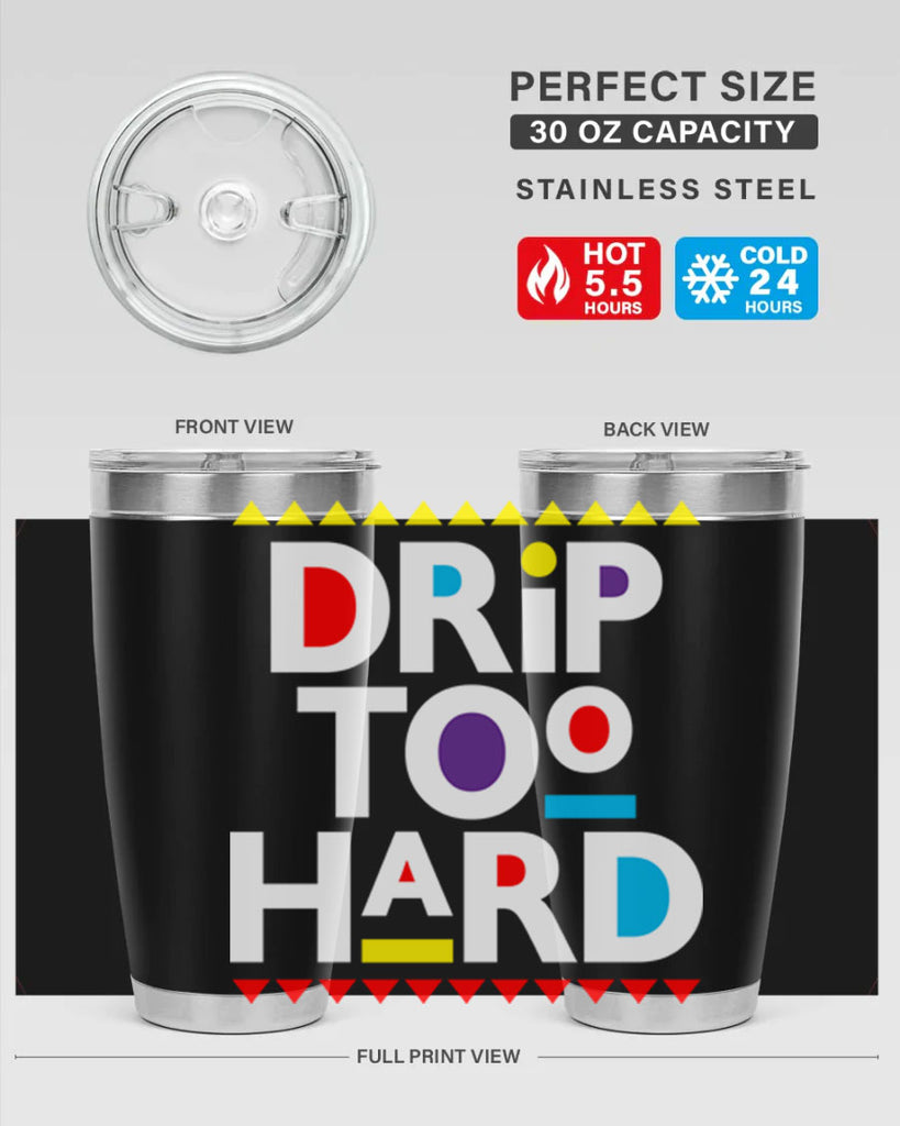 drip too hard 163#- black words phrases- Cotton Tank
