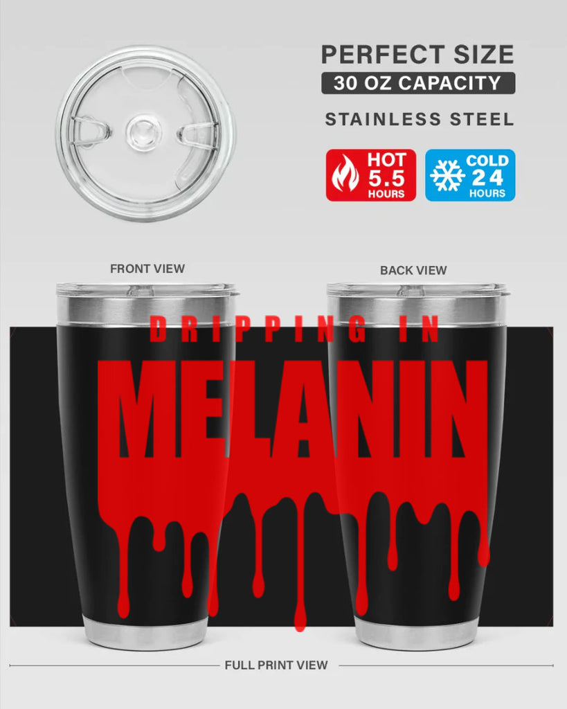 dripping in melanin 161#- black words phrases- Cotton Tank