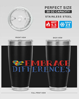 embrace differences Style 13#- autism- Tumbler
