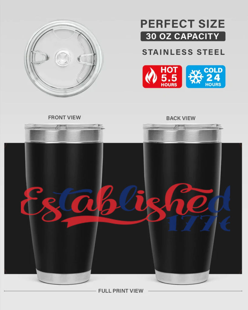 established Style 46#- Fourt Of July- Tumbler