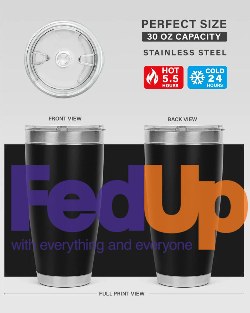 fed up 159#- black words phrases- Cotton Tank