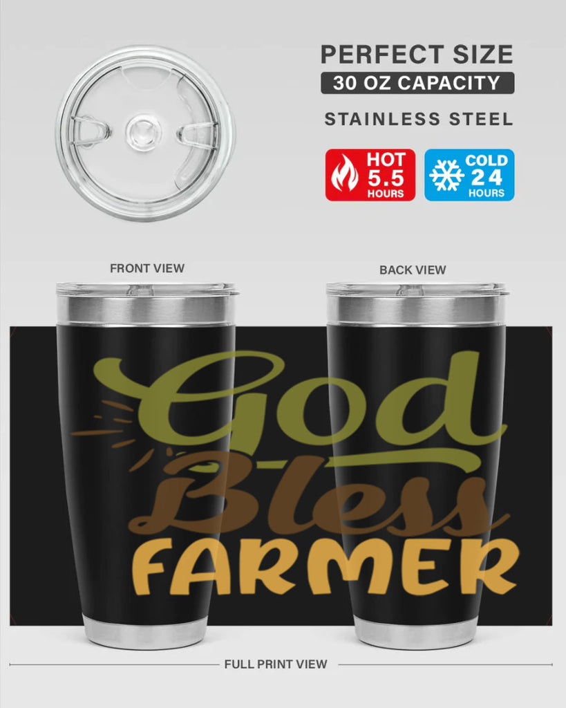 god bless farmer 10#- farming and gardening- Tumbler