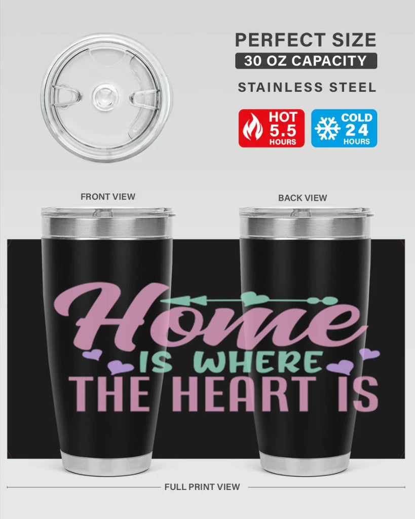 home is where the heart is 39#- home- Tumbler