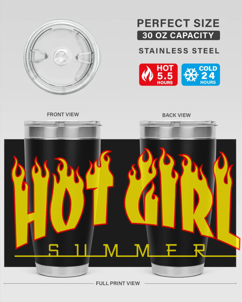 hot girl  summer fire 123#- black words phrases- Cotton Tank