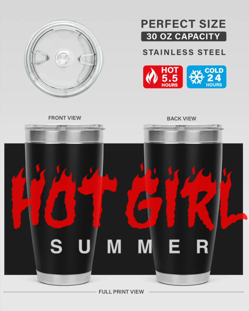 hot girl  summer fire 124#- black words phrases- Cotton Tank