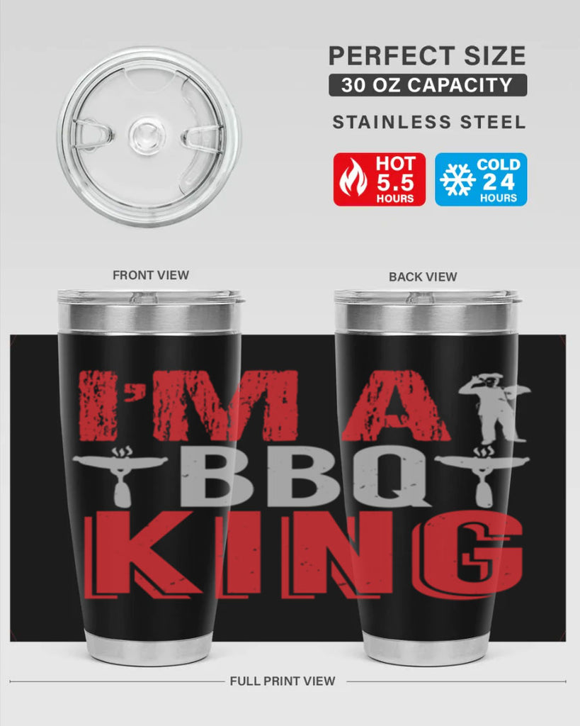 im a bbq king 34#- bbq- Tumbler