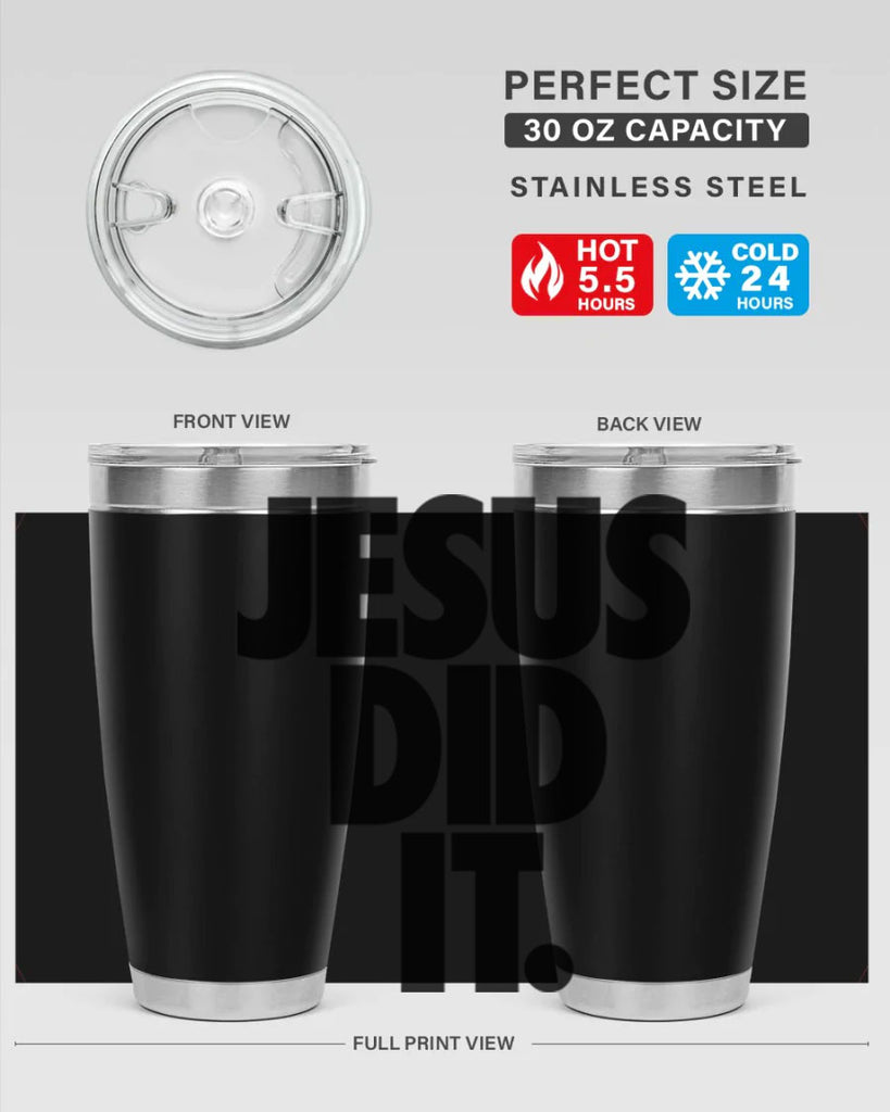 jesus did it 102#- black words phrases- Cotton Tank