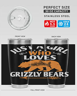 just a girl who loves Grizzly Bears 20#- Bears- Tumbler