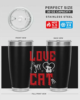 love my cat Style 67#- cat- Tumbler