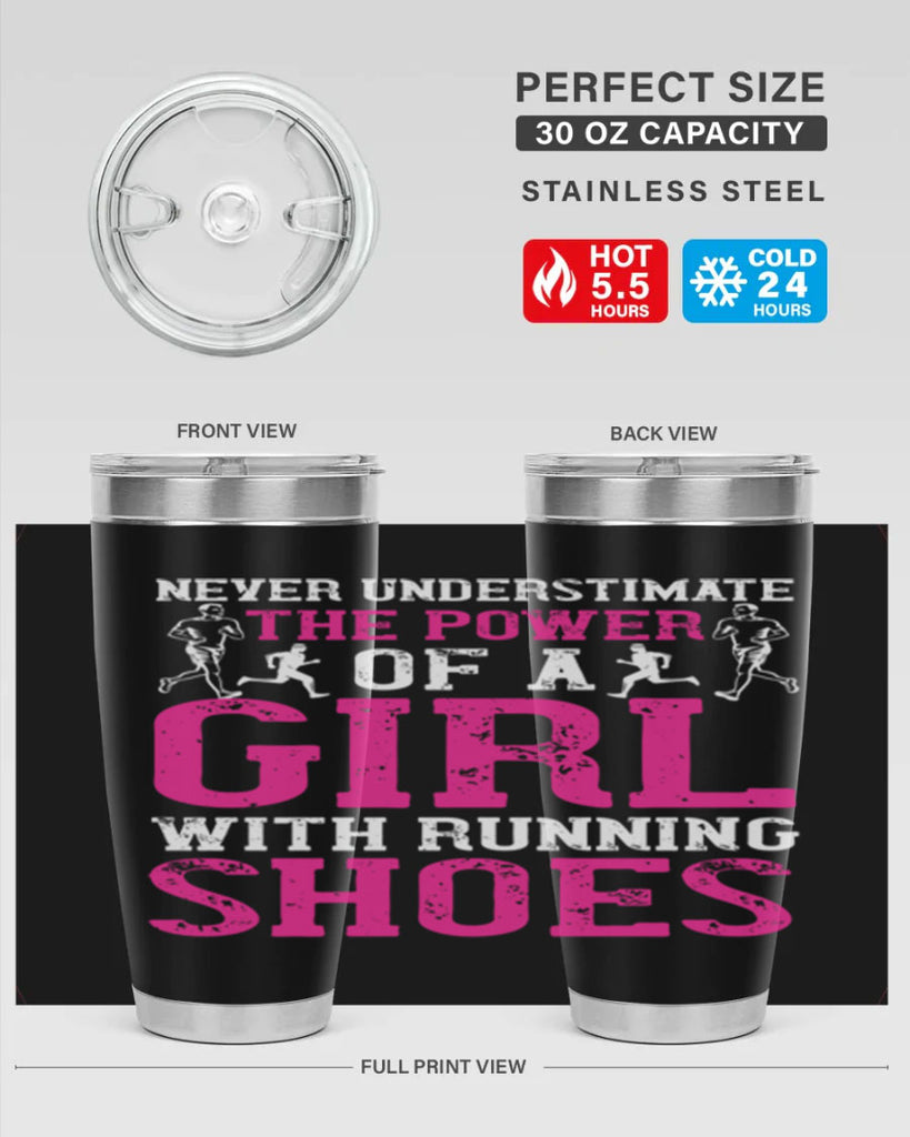never understimate the power of a girl with running shoes 29#- running- Tumbler