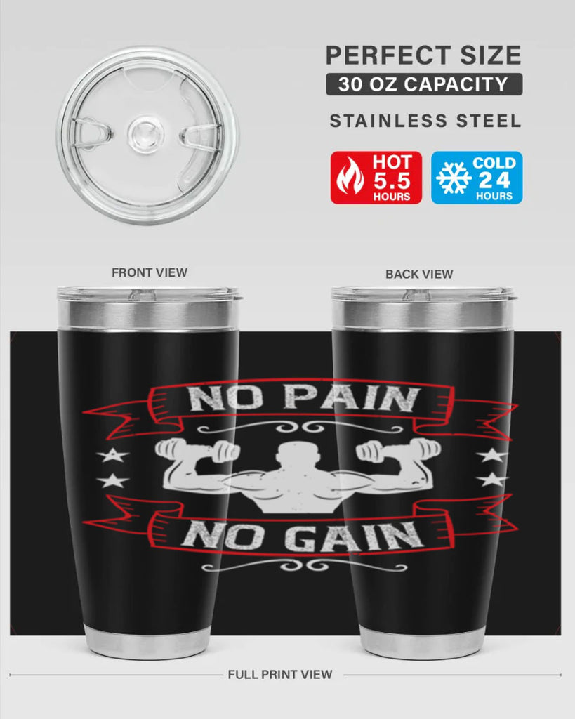 no pain no gain 82#- gym- Tumbler