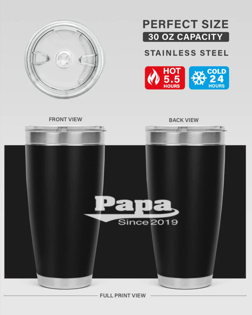 papa since 127#- grandpa - papa- Tumbler