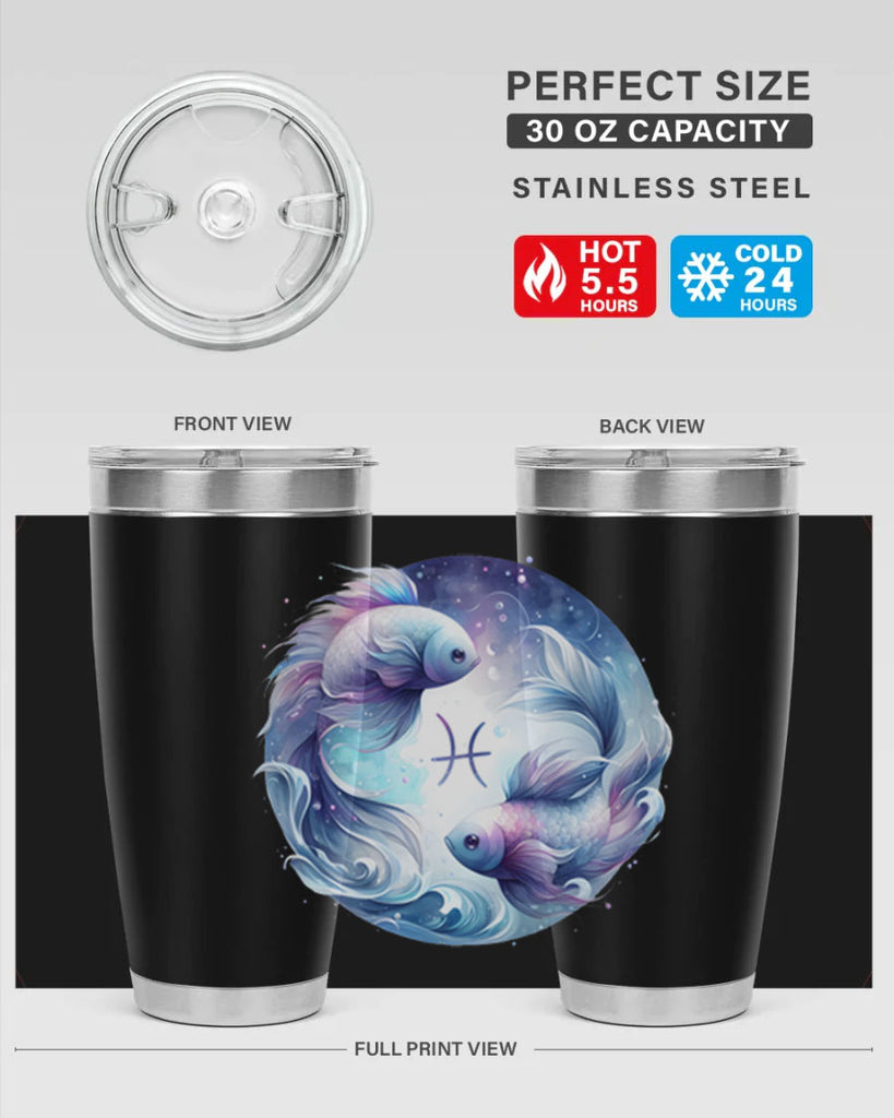 pisces 349#- zodiac- Tumbler