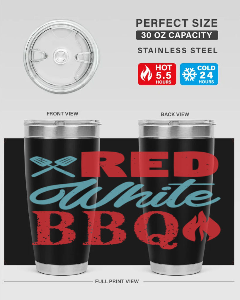 red white bbq 15#- bbq- Tumbler