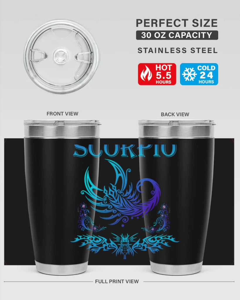scorpio 449#- zodiac- Tumbler