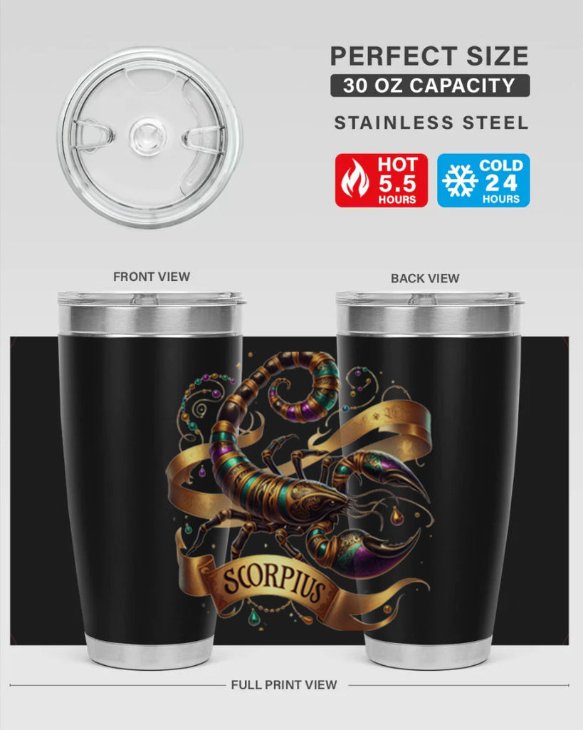 scorpio 459#- zodiac- Tumbler