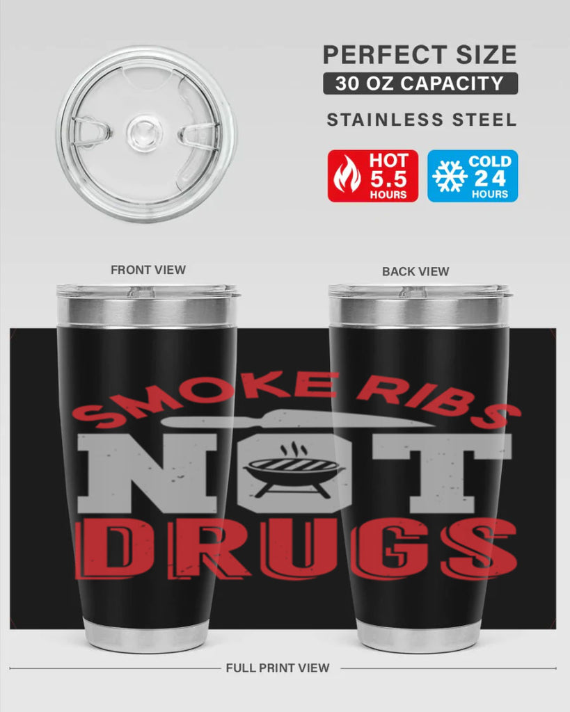 smok ribs not drugs 13#- bbq- Tumbler