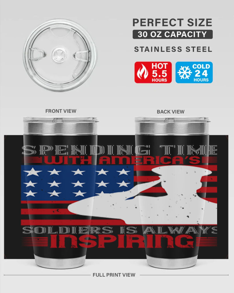 spending time with americas 90#- Veterns Day- Tumbler