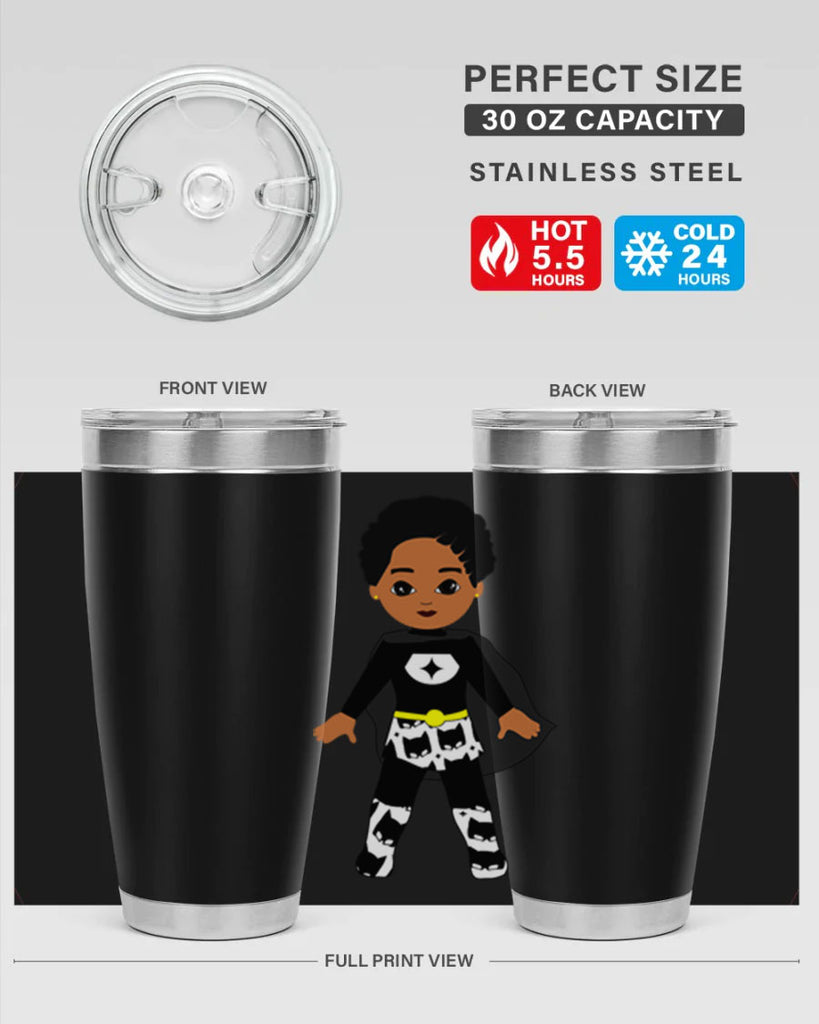 super kid 11#- black men - boys- tumbler