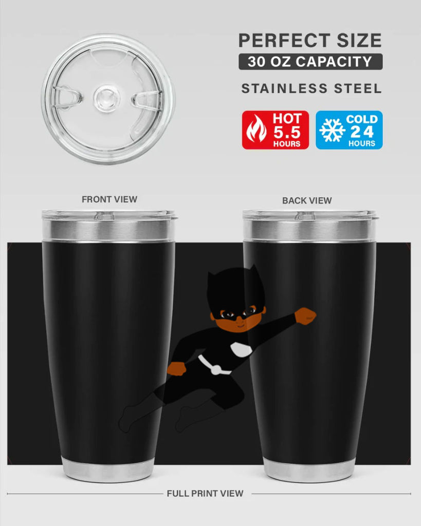 super kid 12#- black men - boys- tumbler