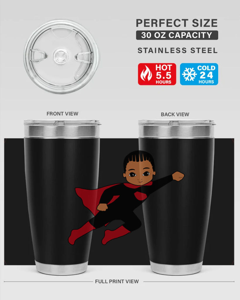 super kid 16#- black men - boys- tumbler