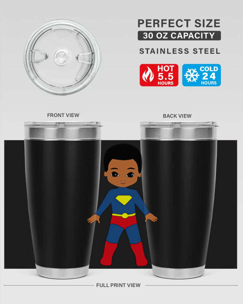 super kid 2#- black men - boys- tumbler