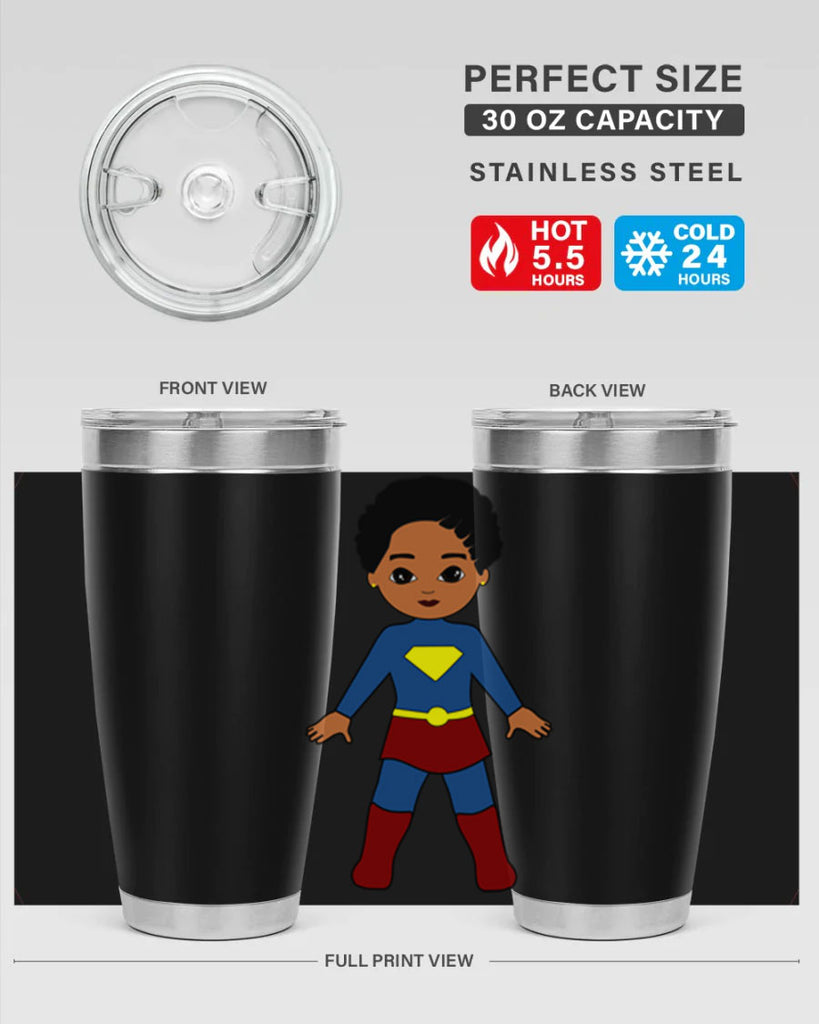 super kid 3#- black men - boys- tumbler