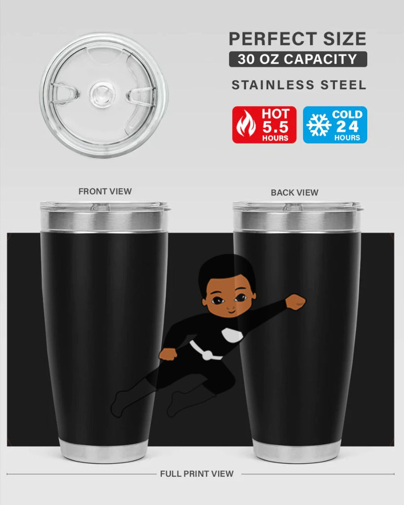 super kid 7#- black men - boys- tumbler