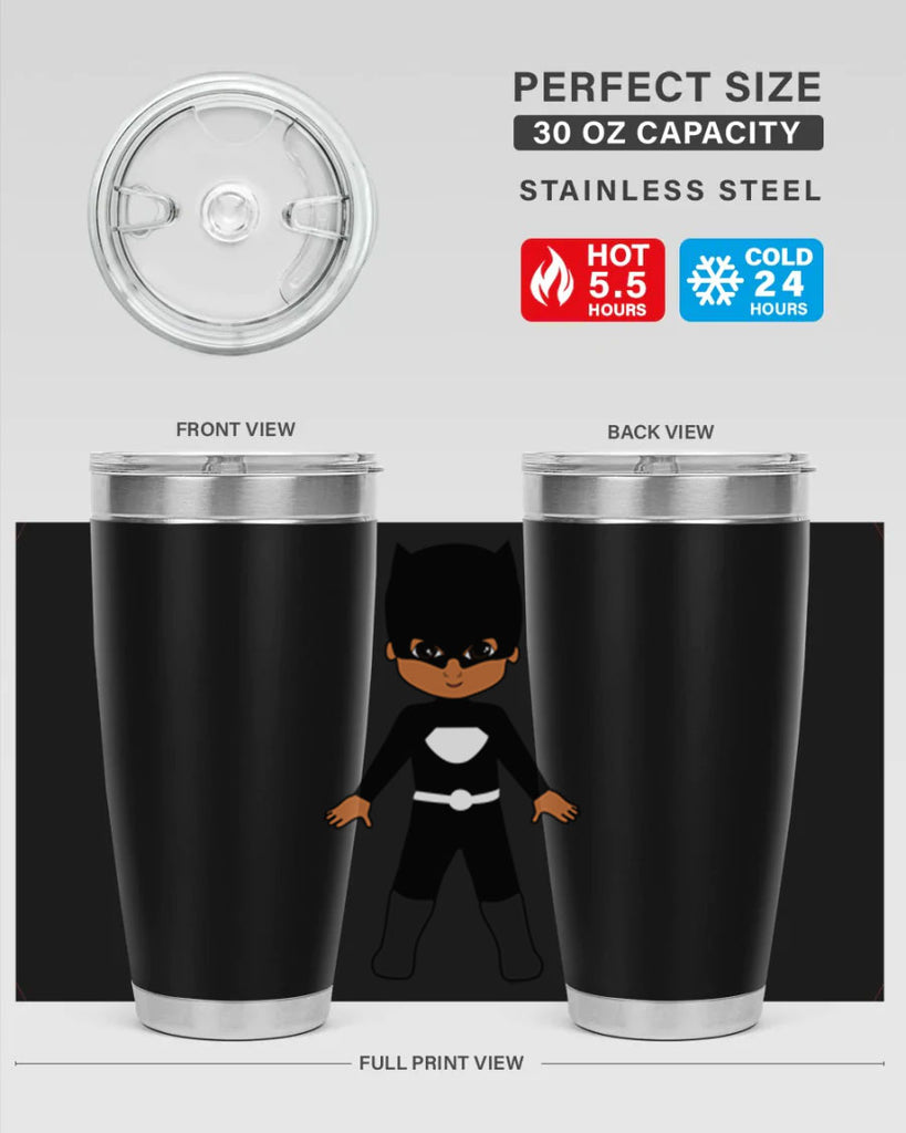 super kid 8#- black men - boys- tumbler