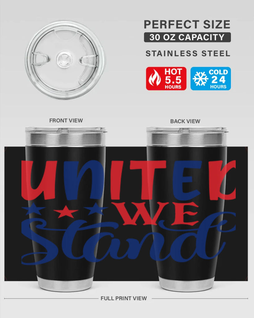 united we stand Style 75#- Fourt Of July- Tumbler