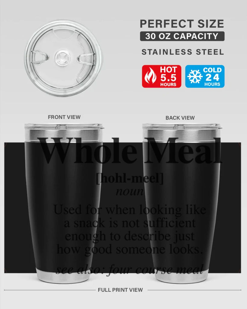 whole meal 10#- black words phrases- Cotton Tank