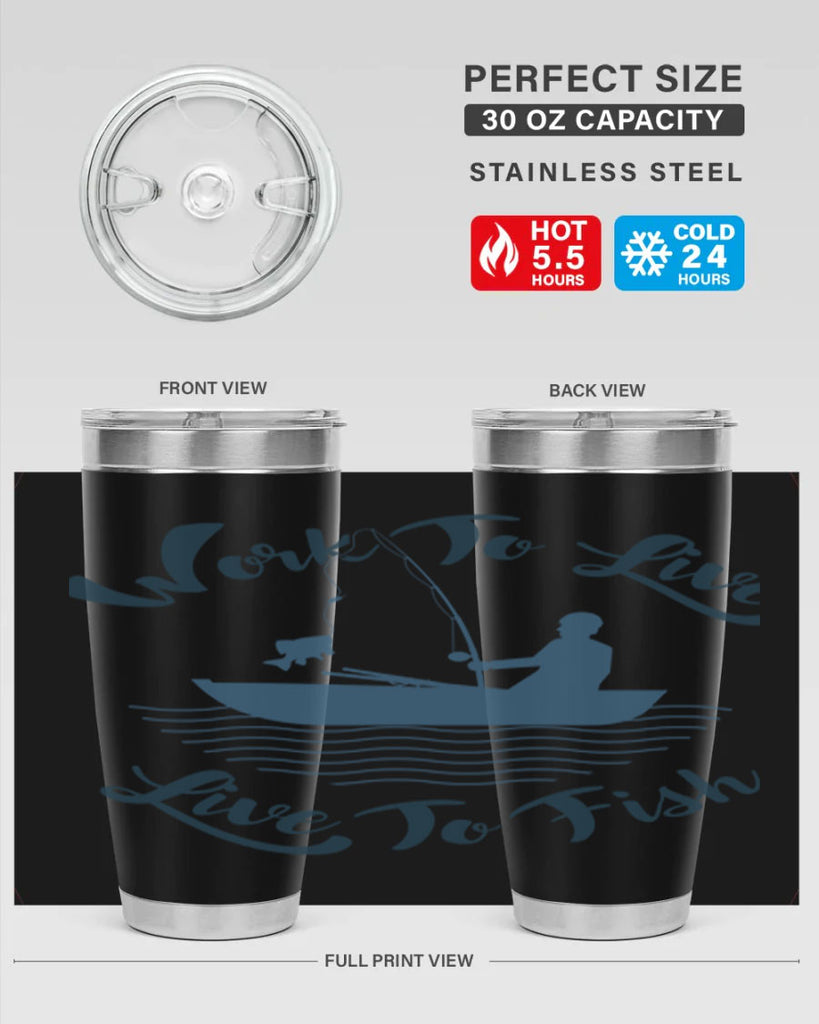 work to live 10#- fishing- Tumbler