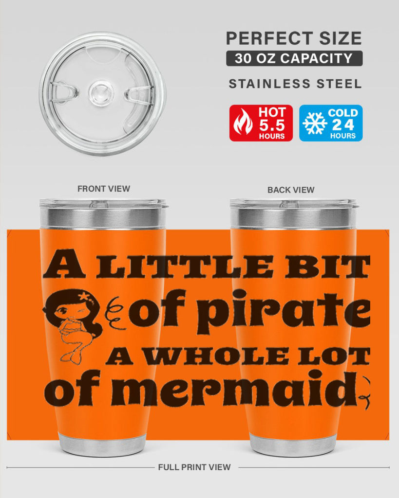 A little bit of pirate 10#- mermaid- Tumbler
