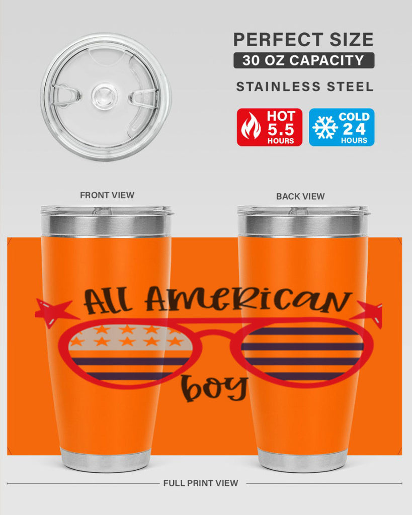 All American Boy Style 141#- Fourt Of July- Tumbler