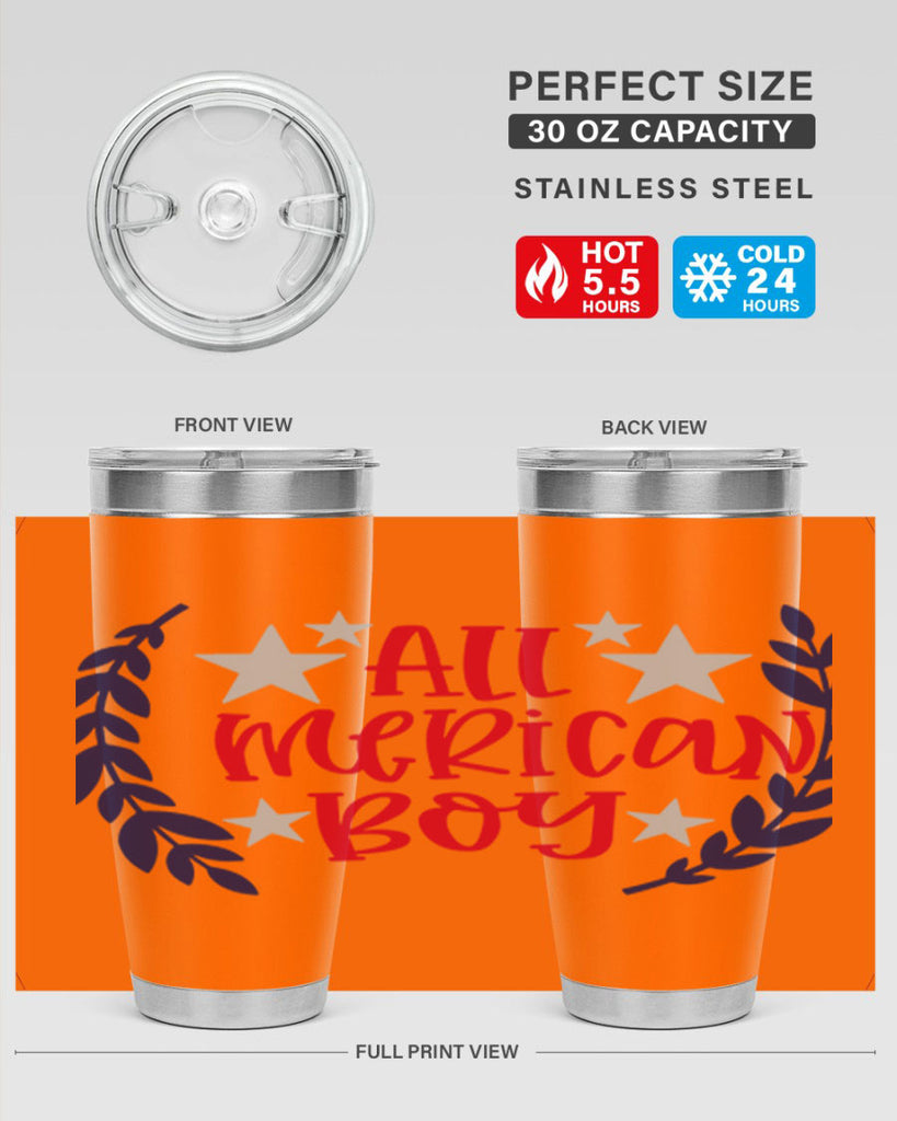 All Merican Boy Style 143#- Fourt Of July- Tumbler
