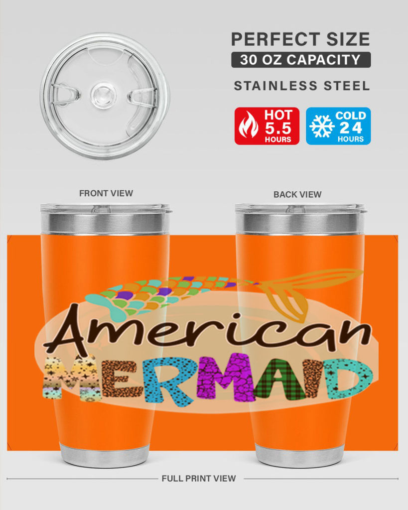 American Mermaid 14#- mermaid- Tumbler