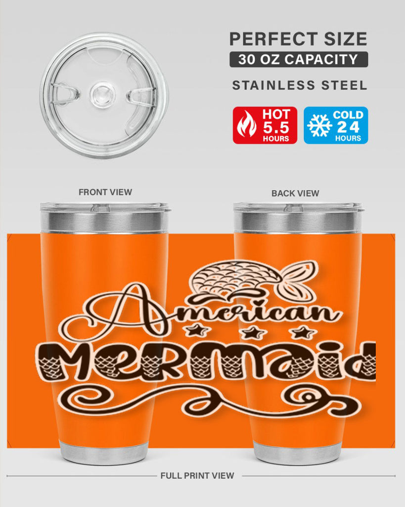 American Mermaid 15#- mermaid- Tumbler