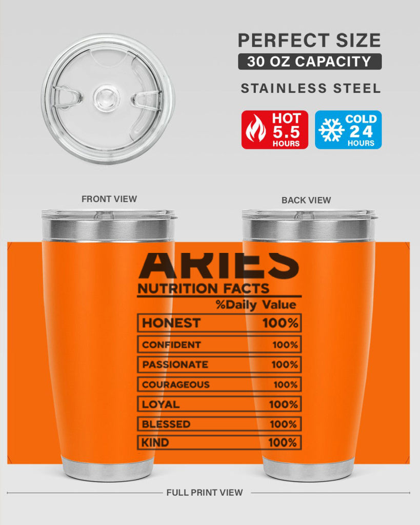 Aries Nutrition Facts 97#- zodiac- Tumbler