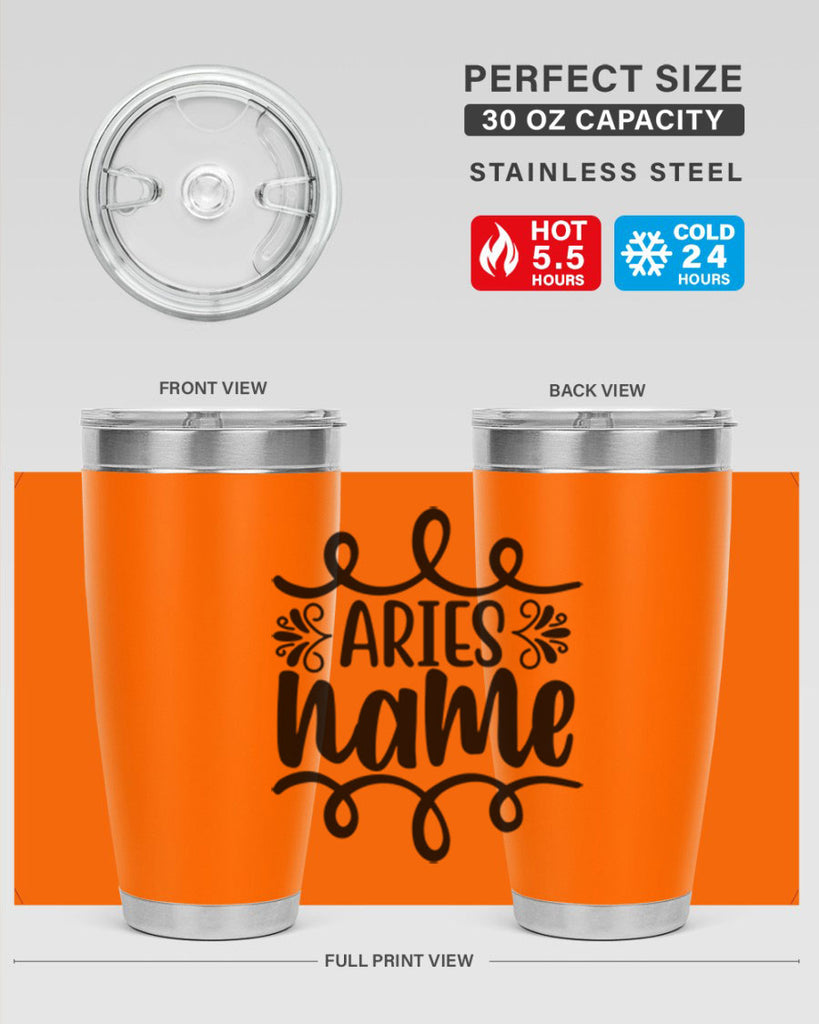 Ariesname 112#- zodiac- Tumbler
