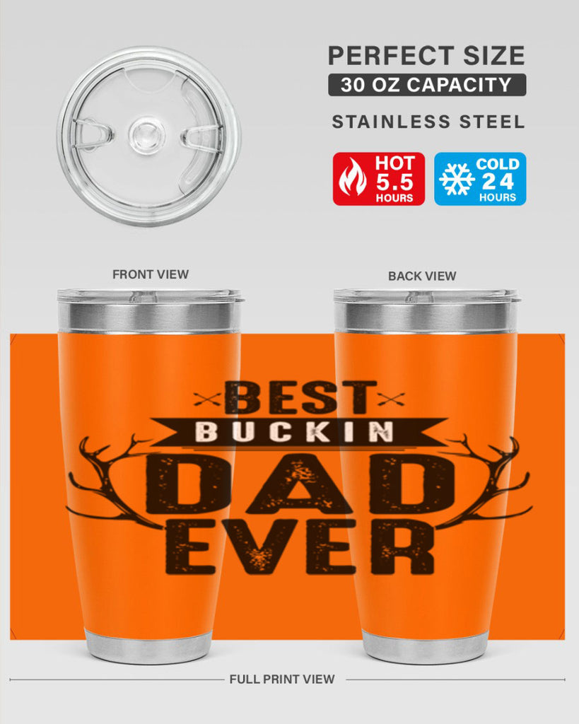 Best Buckin Dad ever 48#- dad- Tumbler