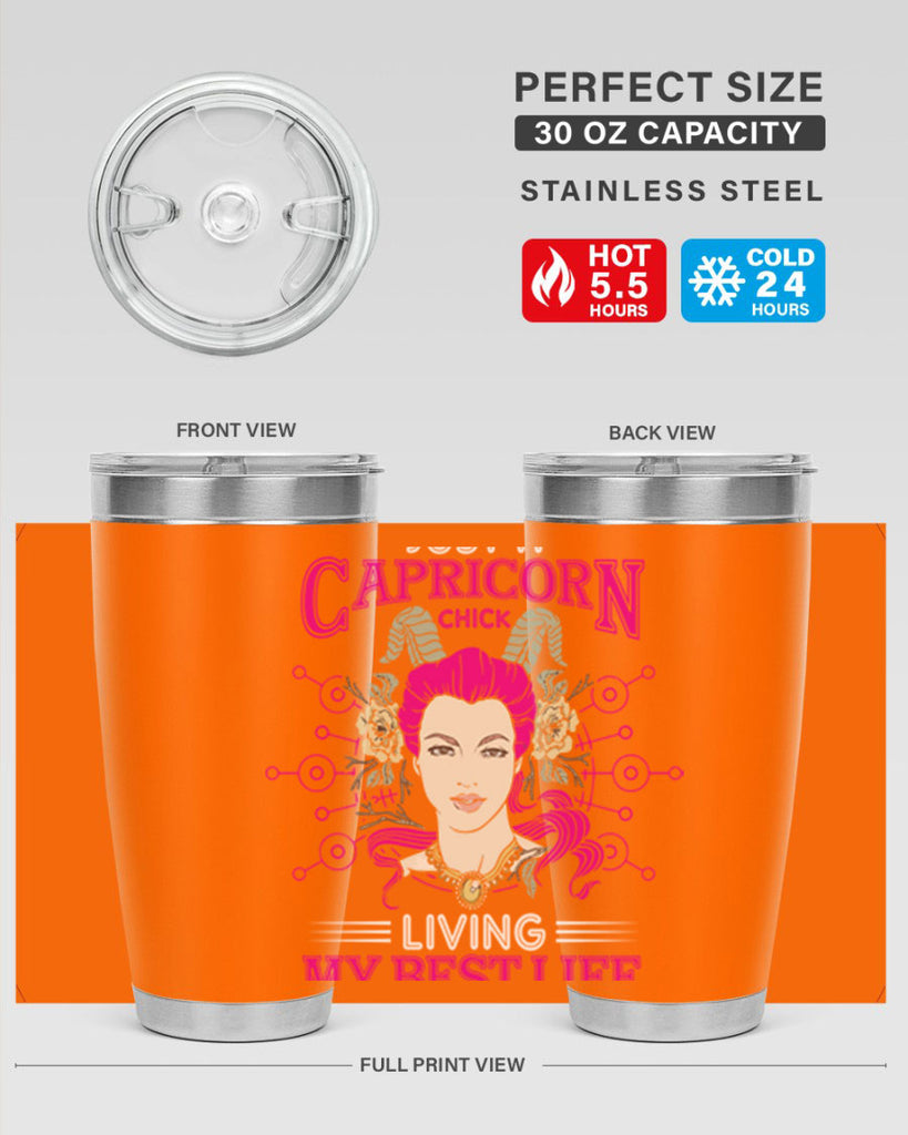 Capricorn chick 193#- zodiac- Tumbler