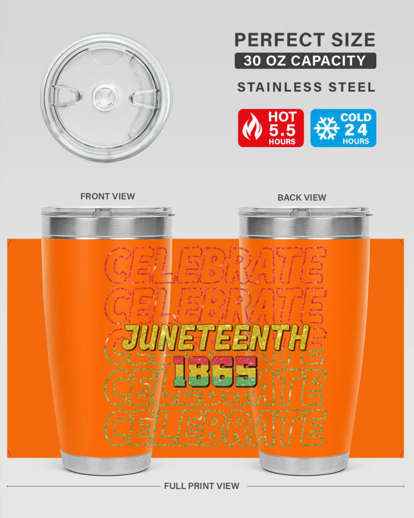 Celabrate Juneteenth Since 1865 Png 18#- Juneteenth- tumbler