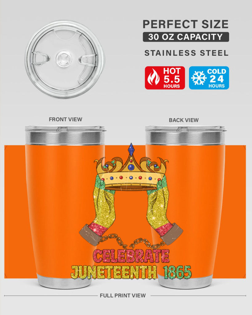 Celebrate Juneteenth 1865 Crown Designs 2#- Juneteenth- tumbler