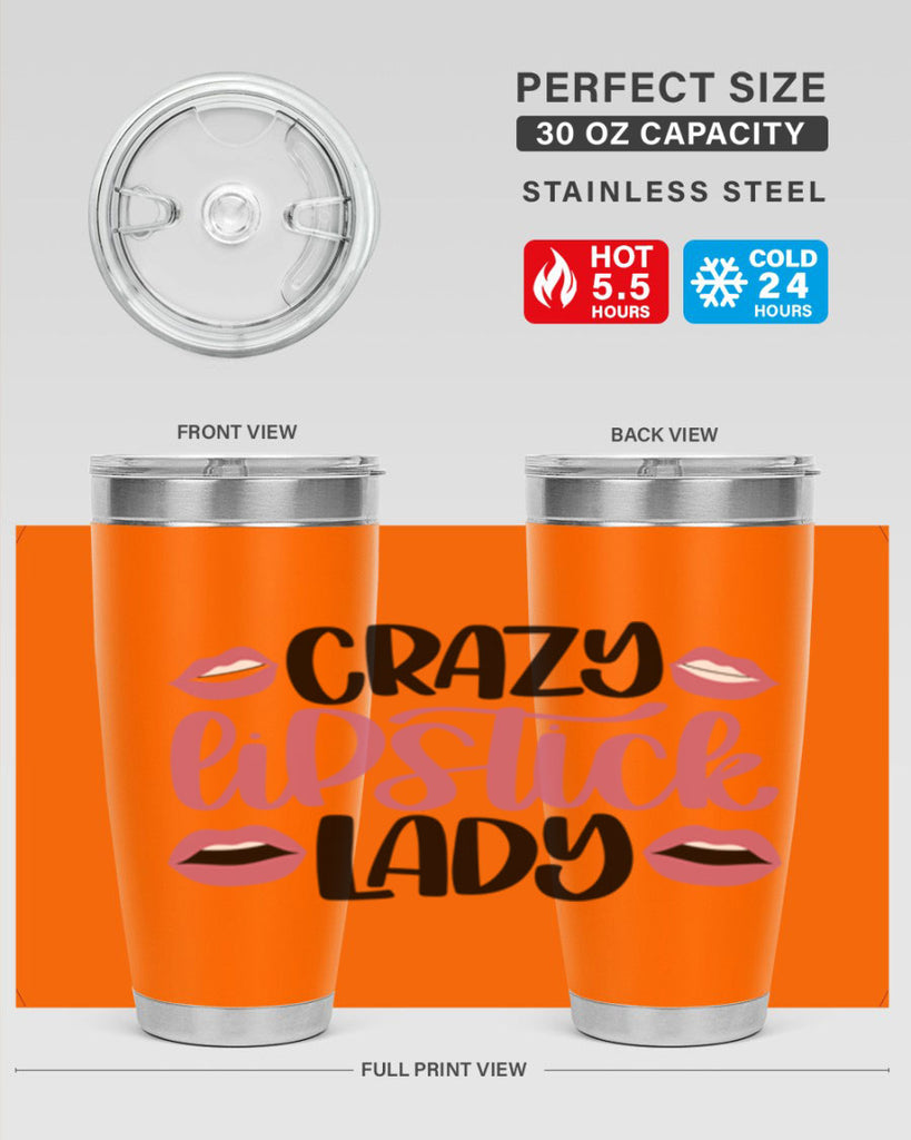 Crazy Lipstick Lady Style 107#- make up- Tumbler