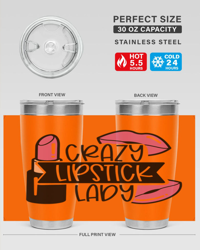 Crazy Lipstick Lady Style 108#- make up- Tumbler