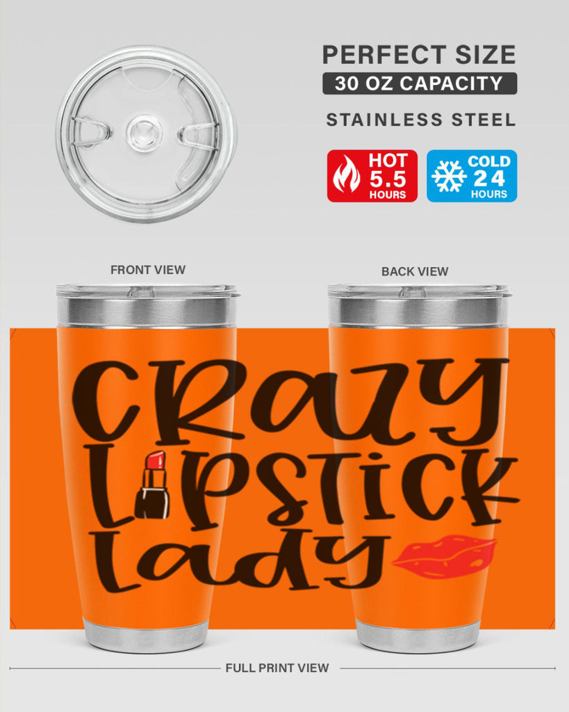 Crazy Lipstick Lady Style 240#- make up- Tumbler