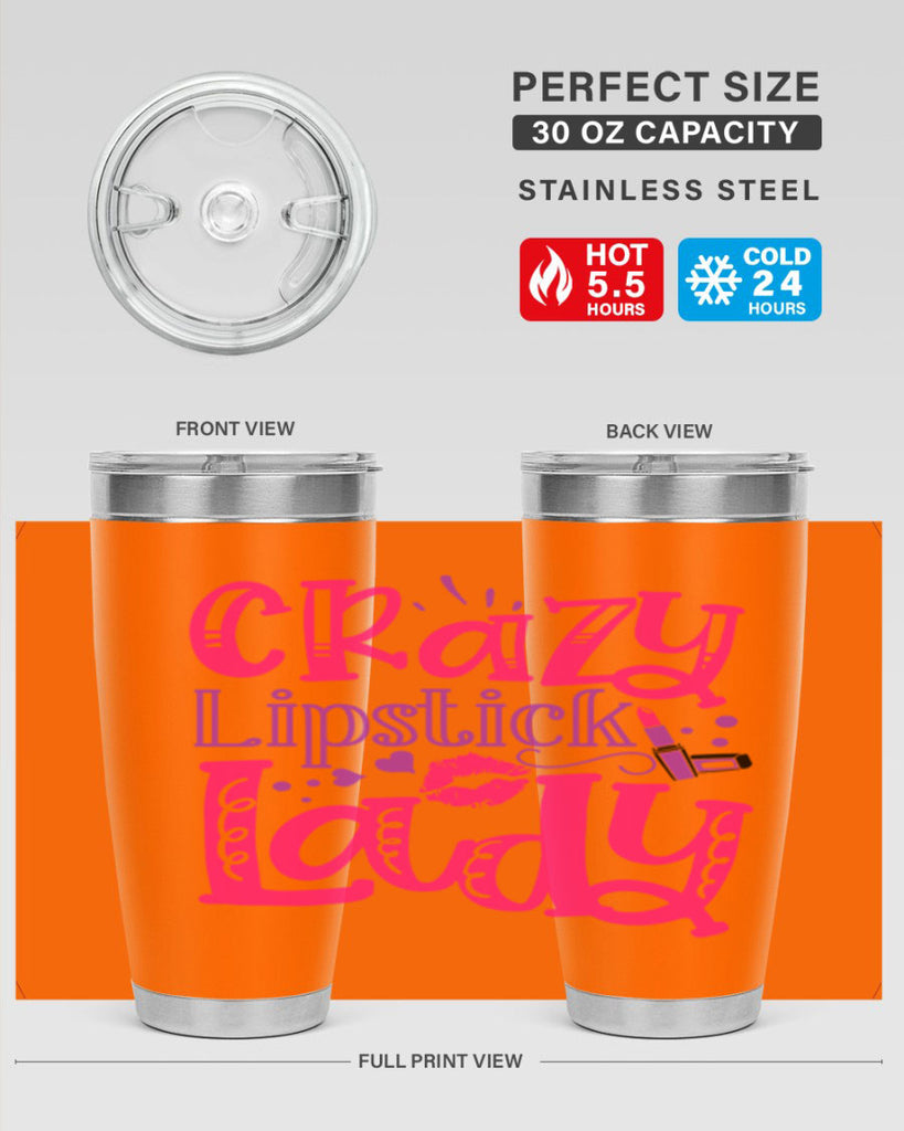 Crazy Lipstick Lady Style 241#- make up- Tumbler