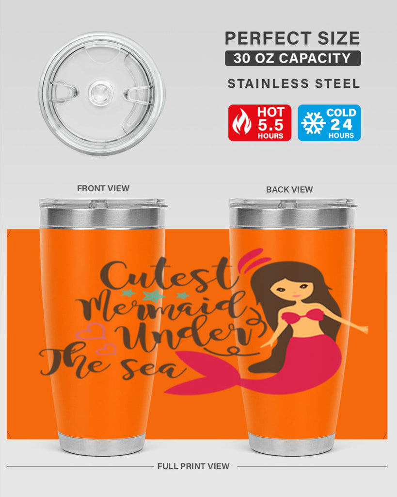 Cutest Mermaid under the sea 95#- mermaid- Tumbler