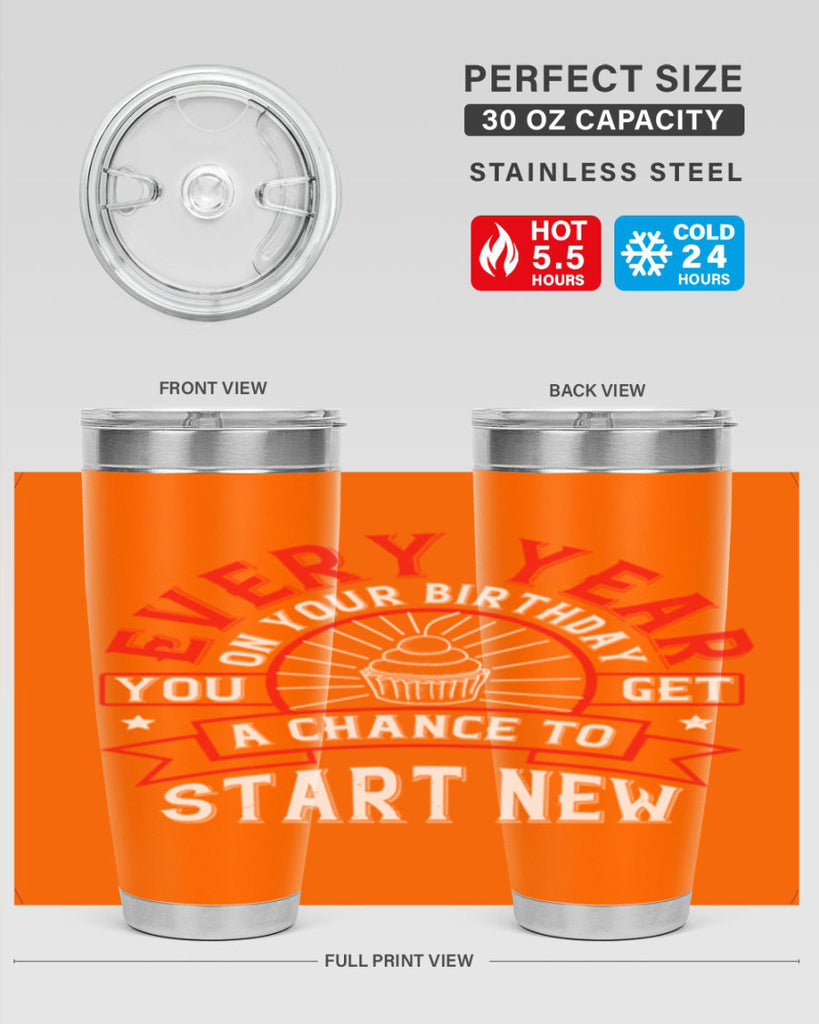 Every year on your birthday you get a chance to start new Style 86#- birthday- tumbler